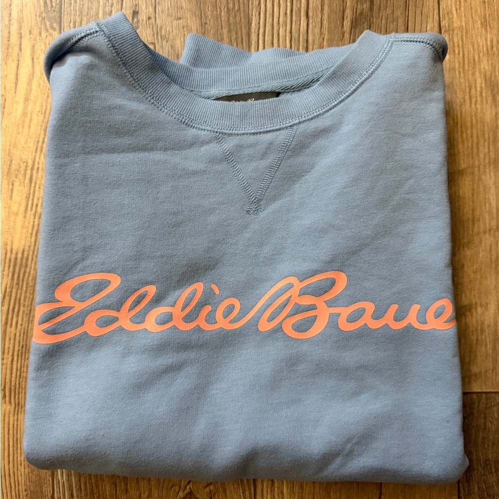 Eddie Bauer Women's Blue Crewneck. Size Large